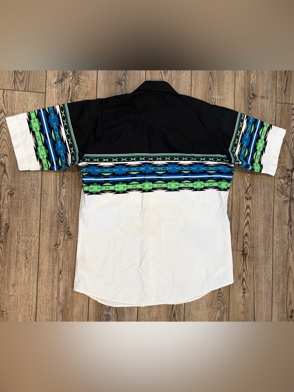 Vintage Brooks & Dunn Aztec Western Shirt L Southwestern Cowboy Button Up - Picture 3 of 9